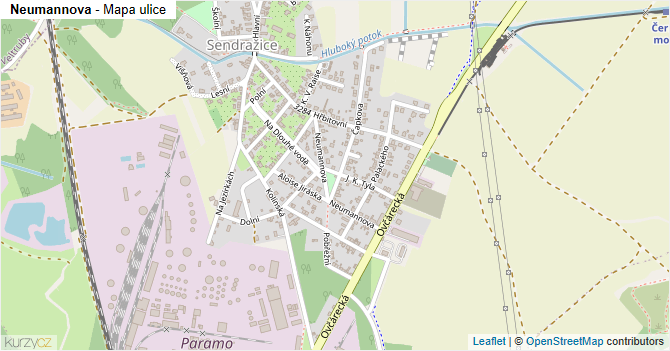 Neumannova - mapa ulice