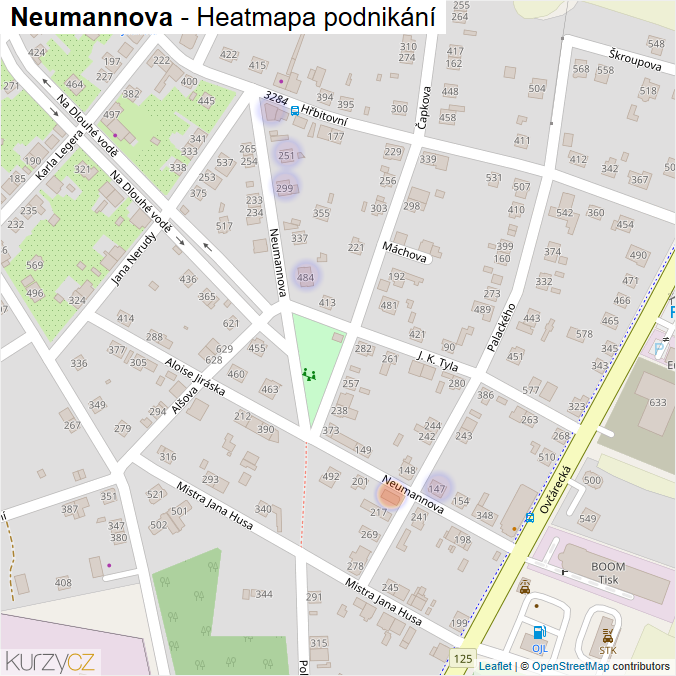 Mapa Neumannova - Firmy v ulici.