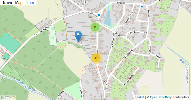 Nová - mapa firem