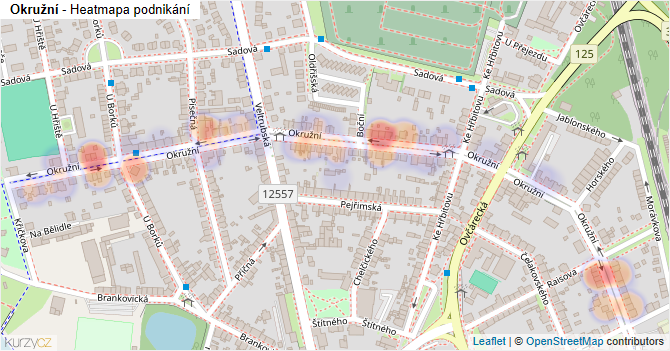 Okružní - mapa podnikání