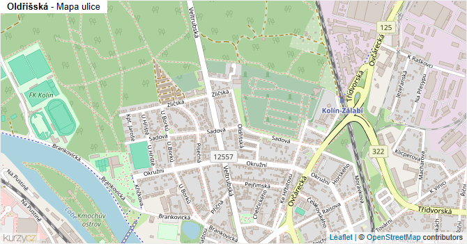 Oldřišská - mapa ulice