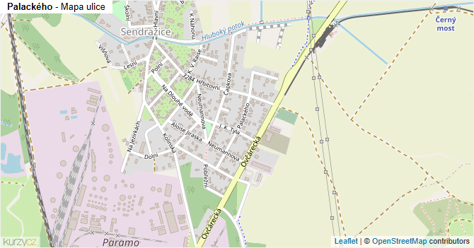 Palackého - mapa ulice