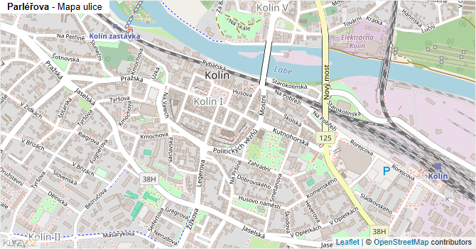 Parléřova - mapa ulice