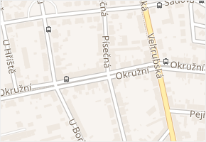 Písečná v obci Kolín - mapa ulice