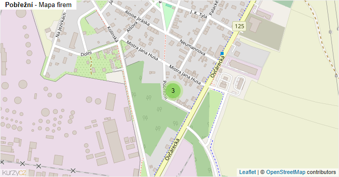 Pobřežní - mapa firem