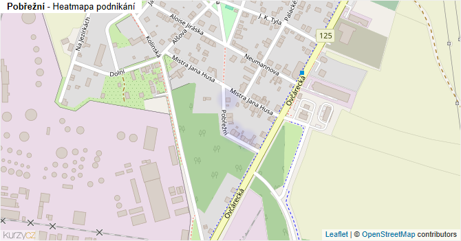 Pobřežní - mapa podnikání