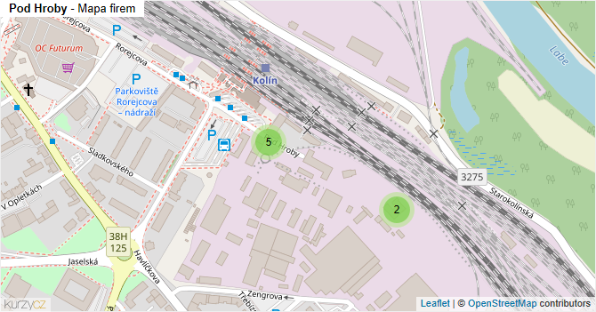 Pod Hroby - mapa firem