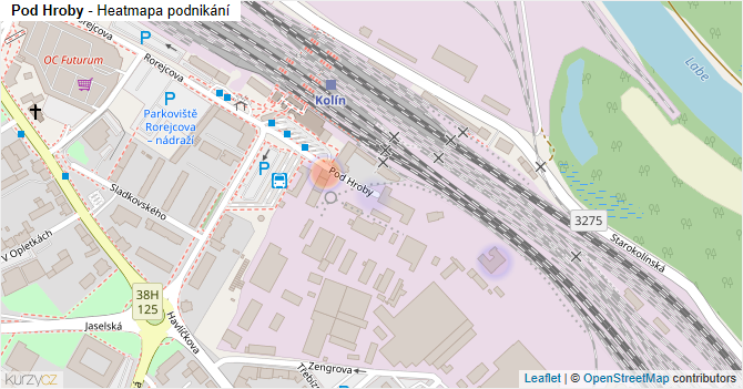 Pod Hroby - mapa podnikání