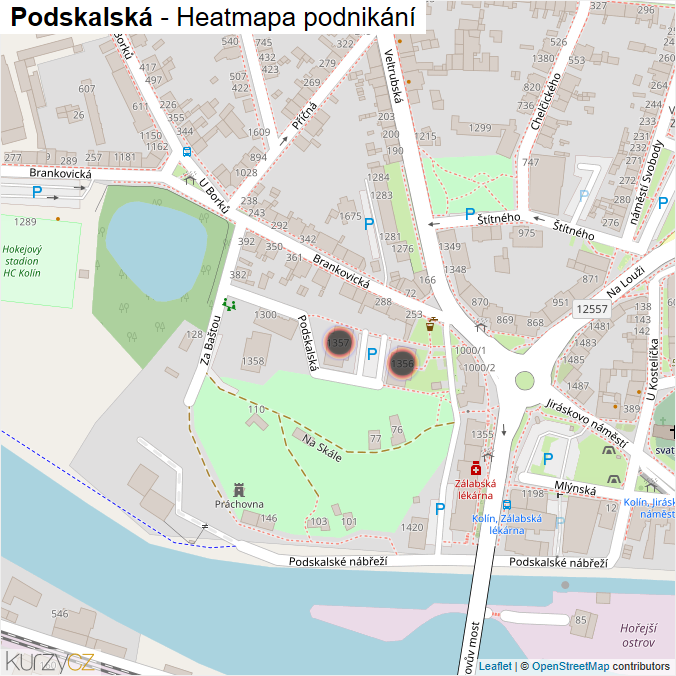 Mapa Podskalská - Firmy v ulici.