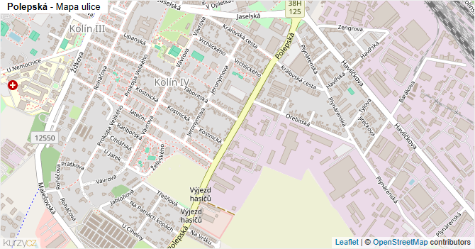 Polepská - mapa ulice