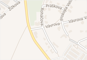 Práškova v obci Kolín - mapa ulice
