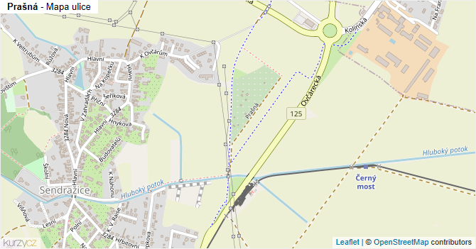 Prašná - mapa ulice