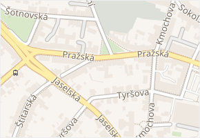Pražská v obci Kolín - mapa ulice