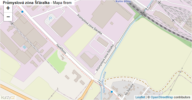 Průmyslová zóna Šťáralka - mapa firem