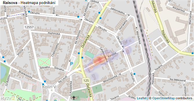 Raisova - mapa podnikání
