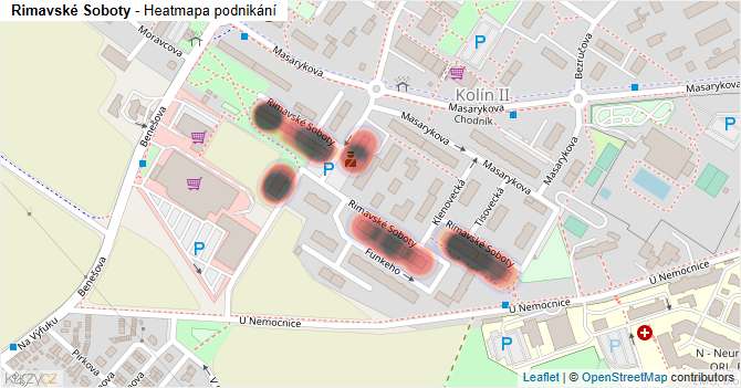 Rimavské Soboty - mapa podnikání