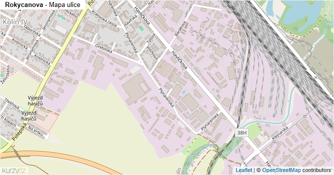 Rokycanova - mapa ulice