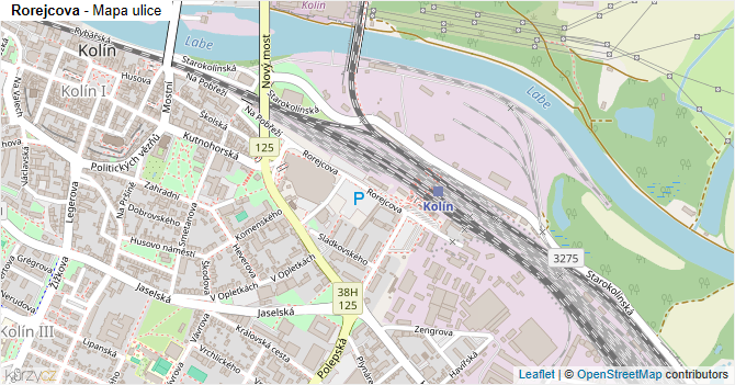 Rorejcova - mapa ulice
