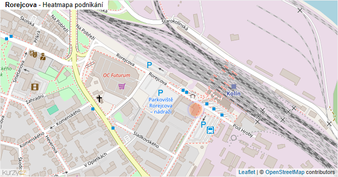 Rorejcova - mapa podnikání