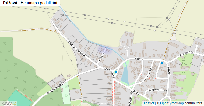Růžová - mapa podnikání