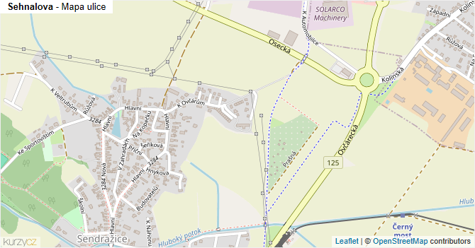 Sehnalova - mapa ulice