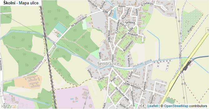 Školní - mapa ulice
