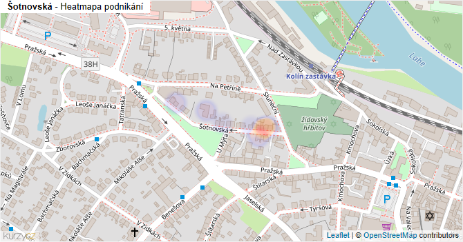 Šotnovská - mapa podnikání