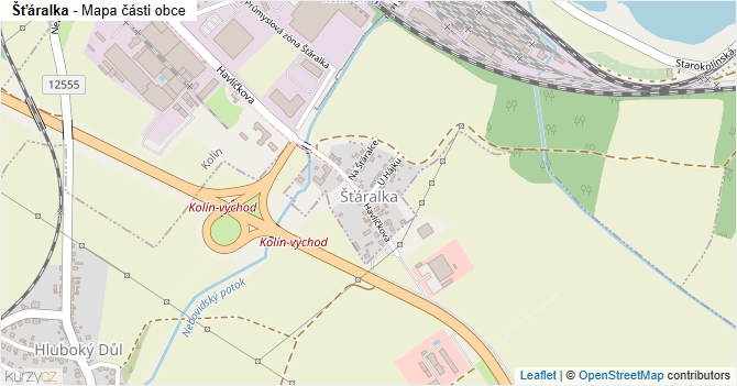 Šťáralka - mapa části obce