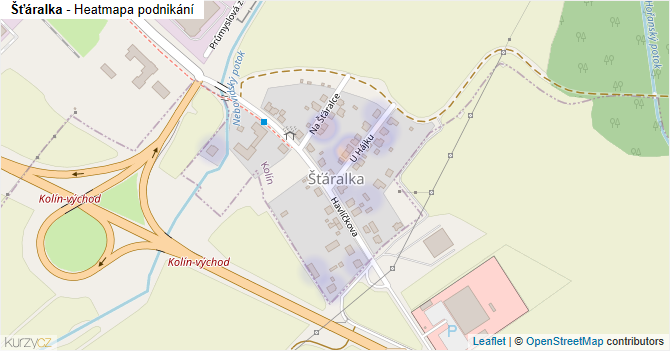 Šťáralka - mapa podnikání