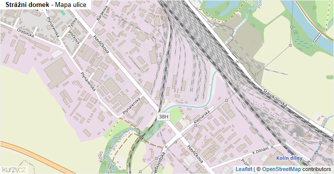 Strážní domek - mapa ulice