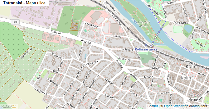 Tatranská - mapa ulice