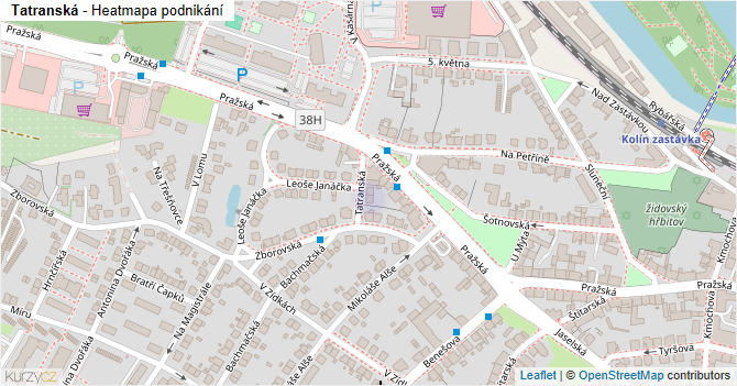 Tatranská - mapa podnikání