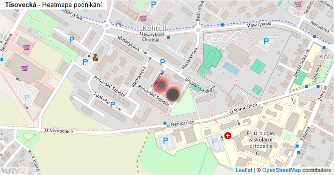 Tisovecká - mapa podnikání