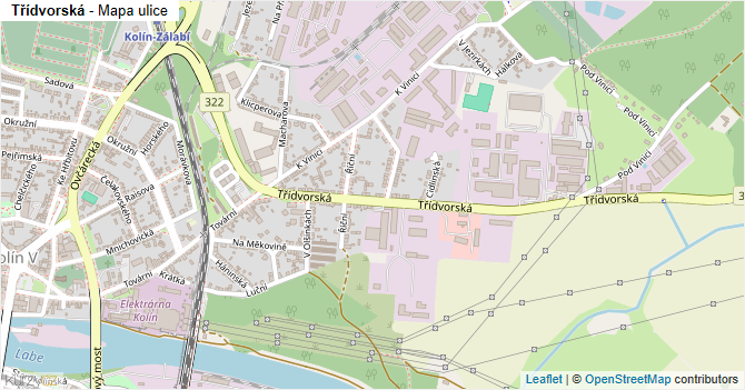 Třídvorská - mapa ulice