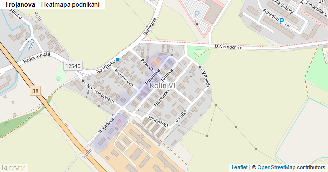 Trojanova - mapa podnikání