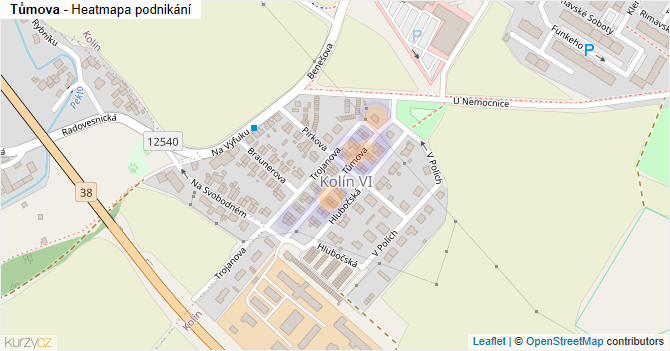 Tůmova - mapa podnikání