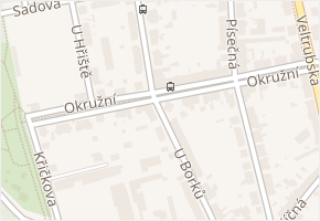 U Borků v obci Kolín - mapa ulice