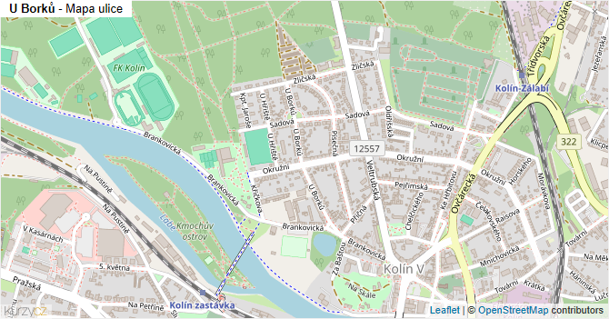 U Borků - mapa ulice