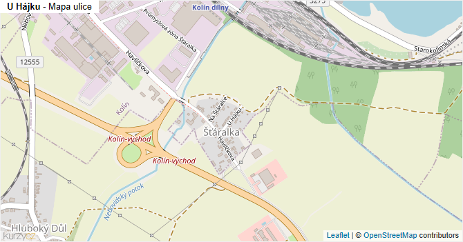 U Hájku - mapa ulice