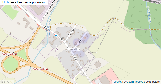 U Hájku - mapa podnikání