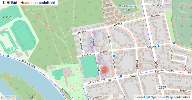 U Hřiště - mapa podnikání