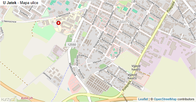 U Jatek - mapa ulice