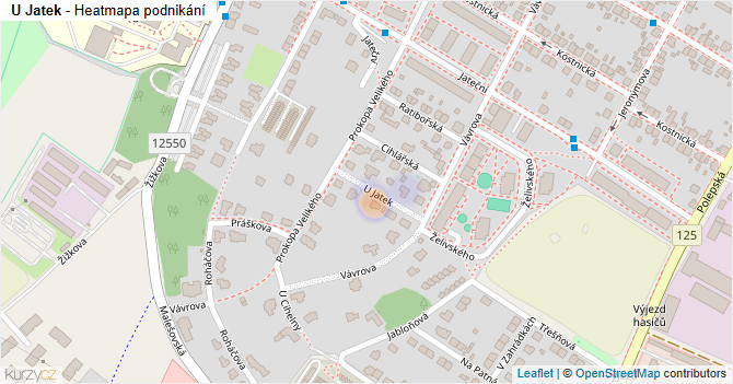 U Jatek - mapa podnikání