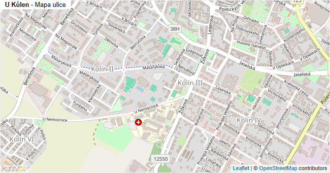 U Kůlen - mapa ulice