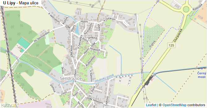U Lípy - mapa ulice