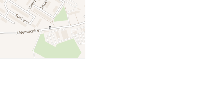 U Nemocnice v obci Kolín - mapa ulice