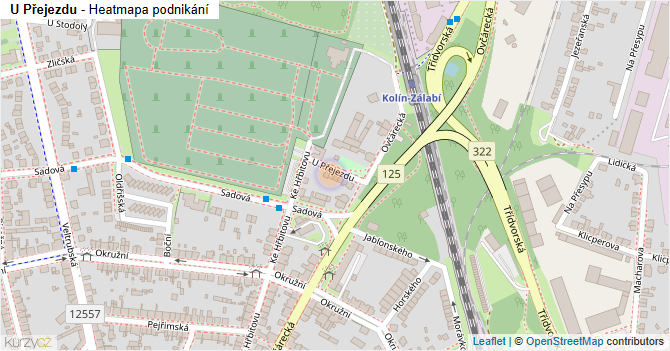 U Přejezdu - mapa podnikání