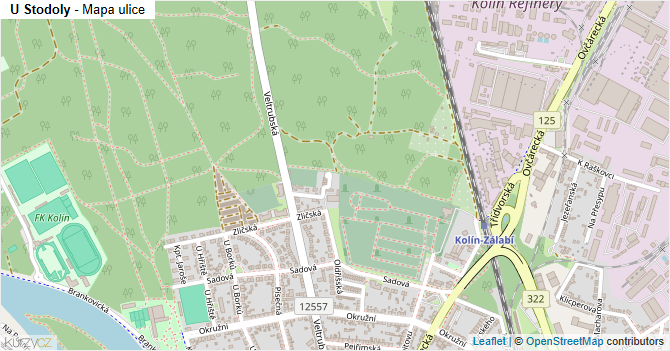 U Stodoly - mapa ulice