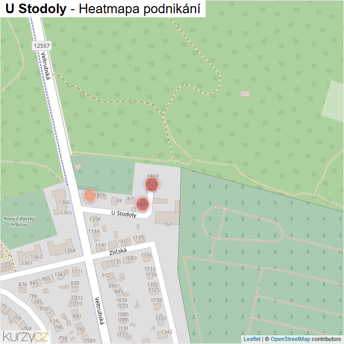 Mapa U Stodoly - Firmy v ulici.