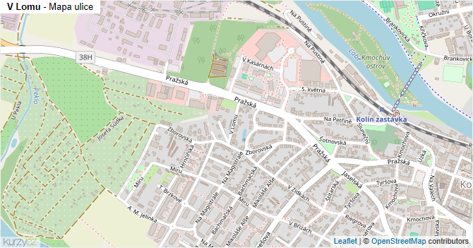 V Lomu - mapa ulice